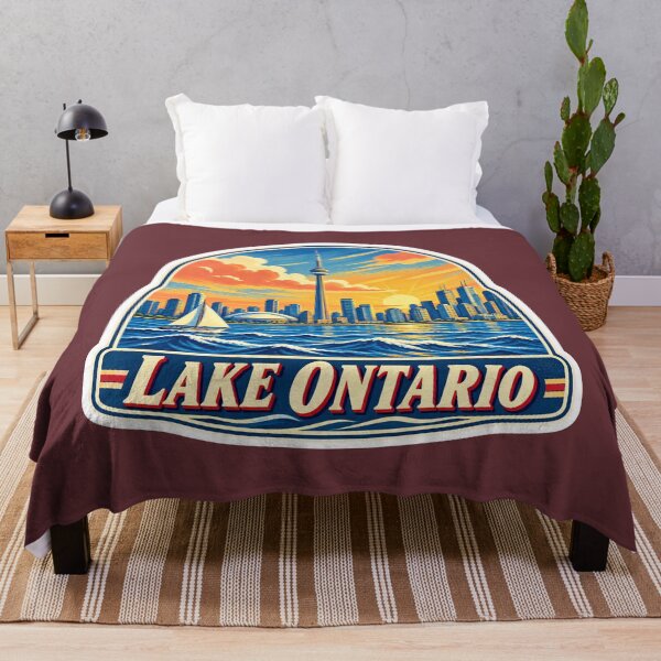 Item preview, Lake Ontario Vintage Canadian Waterfront Great Lakes Prints designed and sold by PinUpPizzazz.