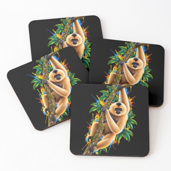 Item preview, Hainan Gibbon Primate Pop Art designed and sold by redsharkuk.