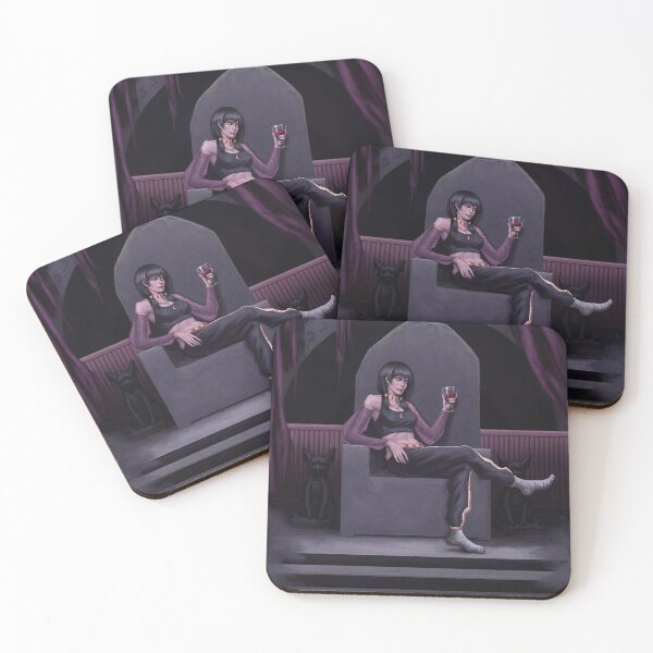 Item preview, Gothic Queen on Throne With Black Cats designed and sold by LeanFrostED.