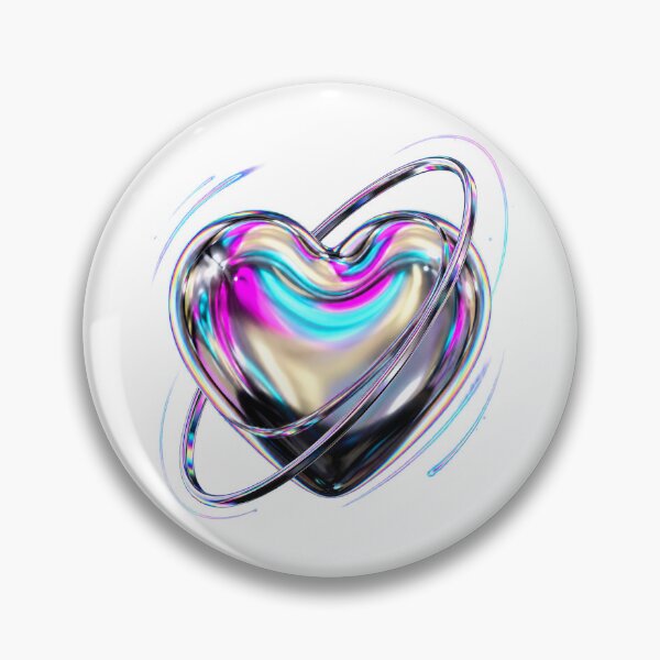 Item preview, Liquid Chrome Y2K Heart 3D Render designed and sold by The Mellonaire.