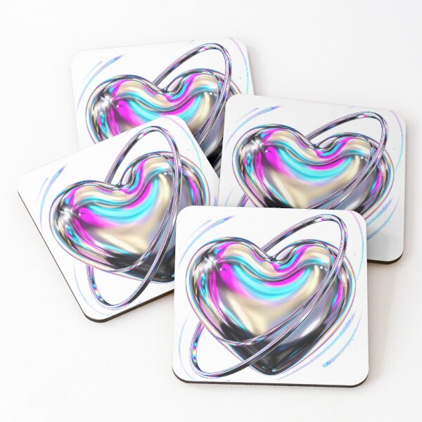 Item preview, Liquid Chrome Y2K Heart 3D Render designed and sold by The Mellonaire.
