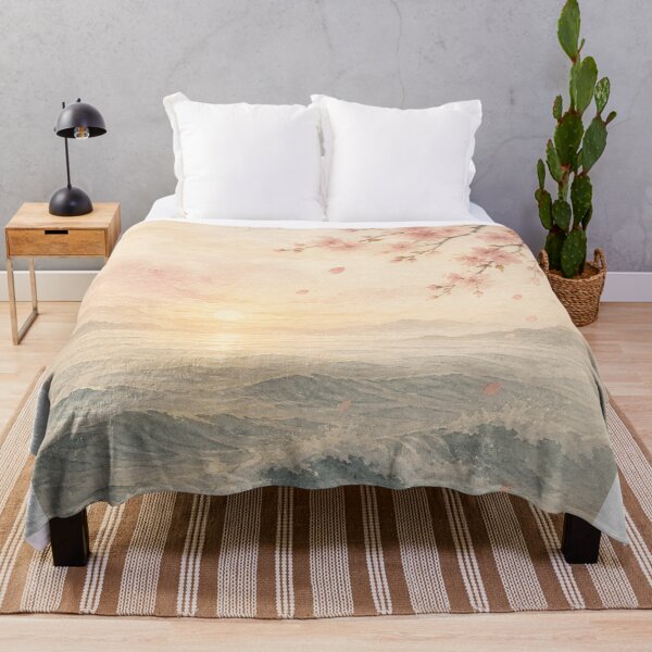 Item preview, Sakura Ocean Wall Art Poster | Waves Beneath Sakura Sky, Japandi Japanese Decor designed and sold by LuminaKage.