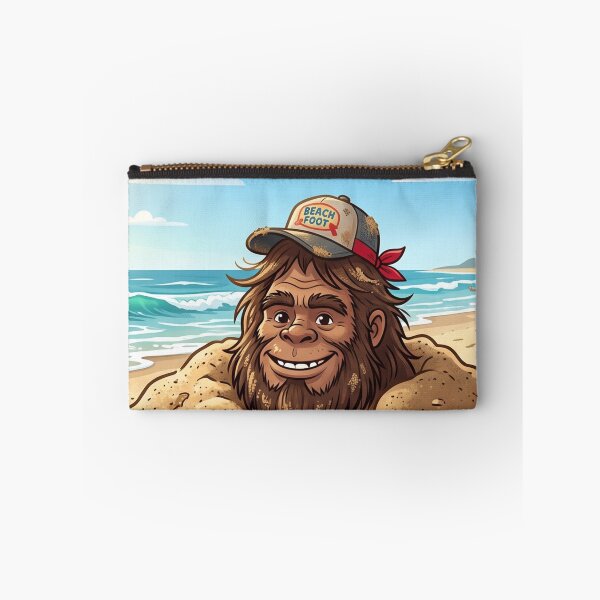Item preview, Beach Bum Bigfoot Buried in the Sand at the Beach up to the Neck designed and sold by Spank My Yeti.