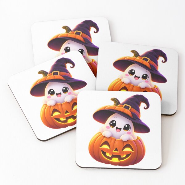 Item preview, Cute Ghost Pumpkin Halloween – Kawaii Witch Ghost designed and sold by Trinity Collections.