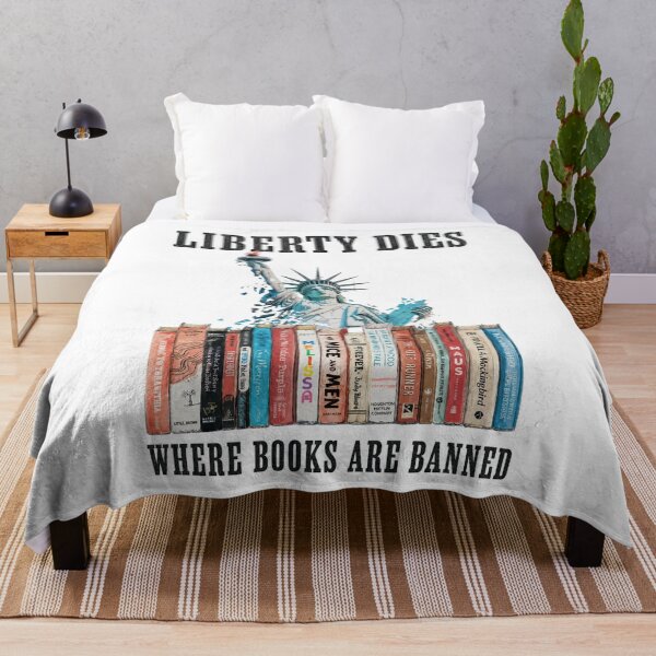 Item preview, Liberty Dies Where Books Are Banned Statue Of Liberty Anti Censorship designed and sold by SEINENGAPPI23.