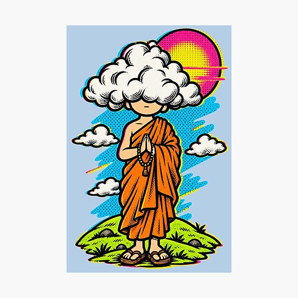 Item preview, Zen Cloud Monk designed and sold by KungPowUnicorn.