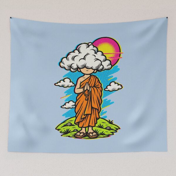 Item preview, Zen Cloud Monk designed and sold by KungPowUnicorn.