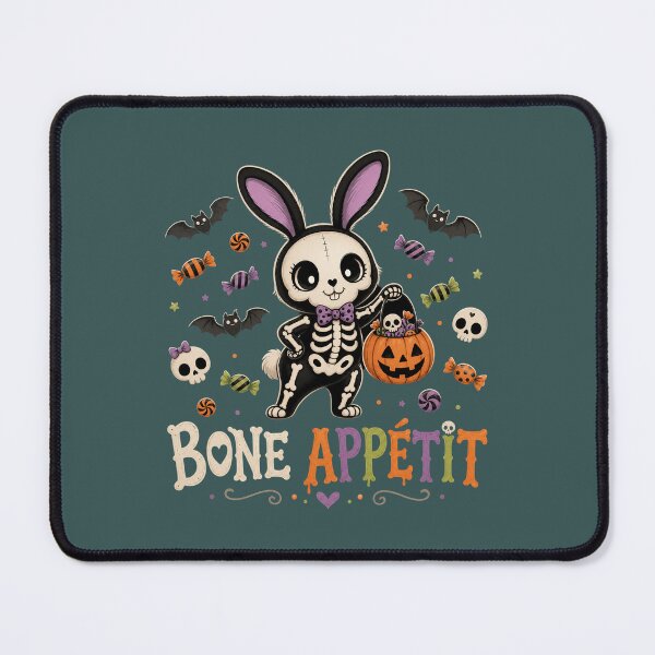 Item preview, Bone Appétit Cute Skeleton Bunny Halloween T-Shirt - Funny Spooky Candy Trick or Treat Pun Tee designed and sold by FestivityFinds.