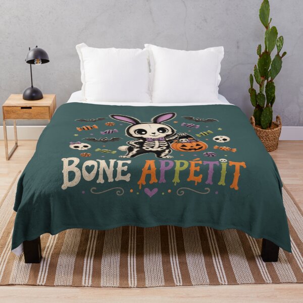 Item preview, Bone Appétit Cute Skeleton Bunny Halloween T-Shirt - Funny Spooky Candy Trick or Treat Pun Tee designed and sold by FestivityFinds.