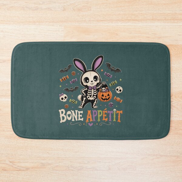Item preview, Bone Appétit Cute Skeleton Bunny Halloween T-Shirt - Funny Spooky Candy Trick or Treat Pun Tee designed and sold by FestivityFinds.