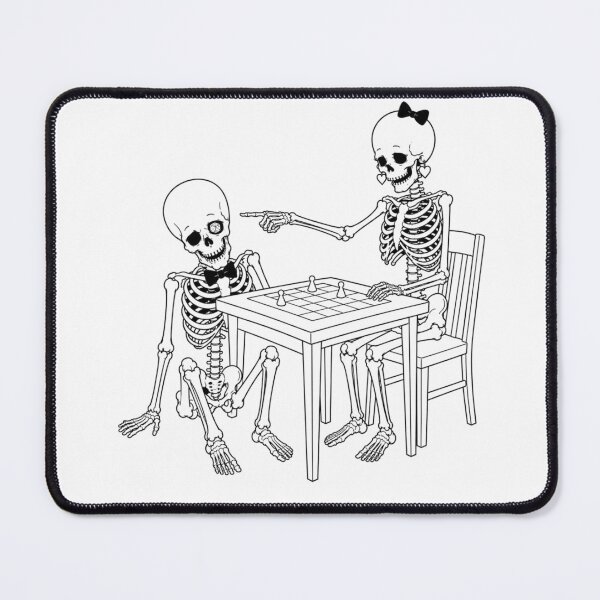 Item preview, Skeleton Couple Playing a Board Game designed and sold by Qenlo.