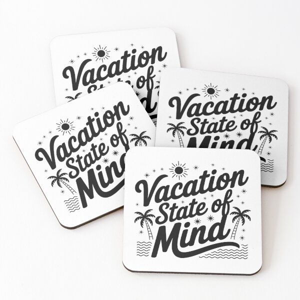 Item preview, Vacation State Of Mind Retro Tropical Beach Typography designed and sold by nova-bloom.