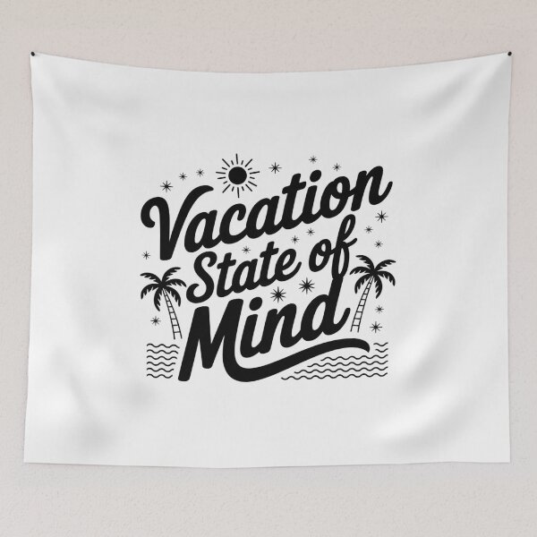 Item preview, Vacation State Of Mind Retro Tropical Beach Typography designed and sold by nova-bloom.