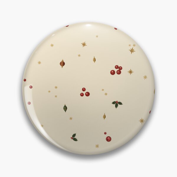 Item preview, Holly Berry and Golden Star Christmas Ditsy — Vintage Ivory designed and sold by NATHA PALETTE.