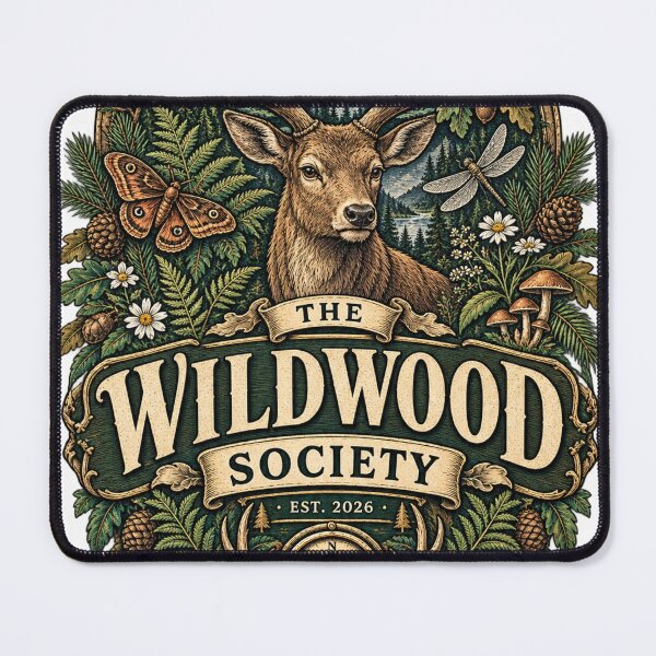 Item preview, Wildwood Society Vintage Woodland Deer Emblem designed and sold by karudondesigns.