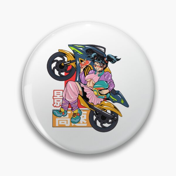 Item preview, Anime Girl Motorcycle Rider Cyberpunk Streetwear Graphic designed and sold by Hnsstudio51.