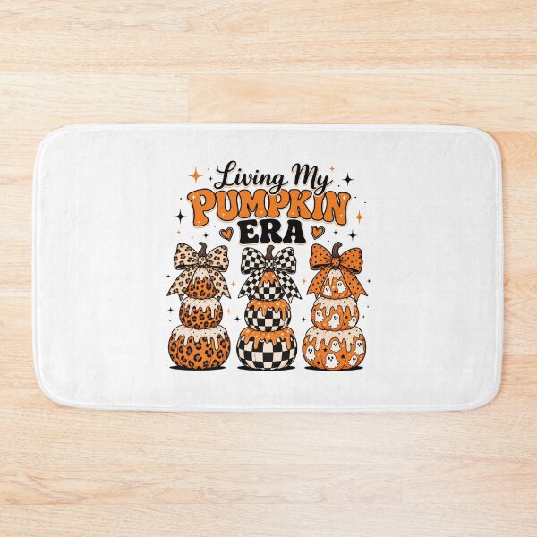 Item preview, Living My Pumpkin Era Sweatshirt - Coquette Bow Stacked Pumpkins Leopard Ghost Checkered Fall Crewneck designed and sold by FestivityFinds.