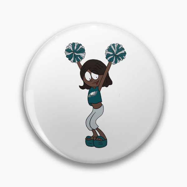 Item preview, Philadelphia Eagles Cartoon Cheerleader Dark Skin designed and sold by han-elliott.