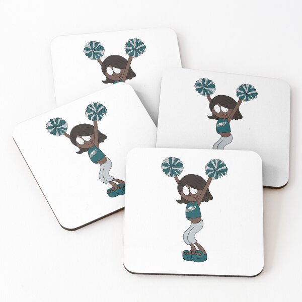 Item preview, Philadelphia Eagles Cartoon Cheerleader Dark Skin designed and sold by han-elliott.