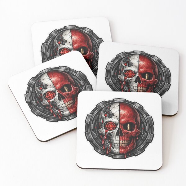 Item preview, Cyberpunk Split Skull Bloody Machine Dark Art designed and sold by Munib302.