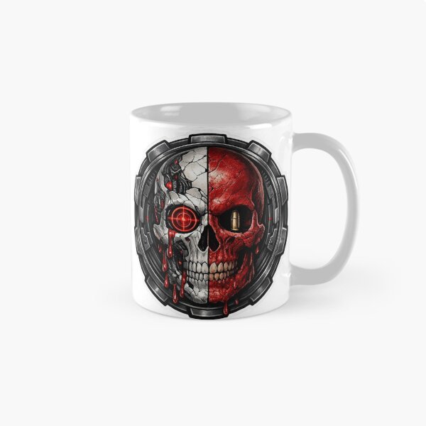 Item preview, Cyberpunk Split Skull Bloody Machine Dark Art designed and sold by Munib302.