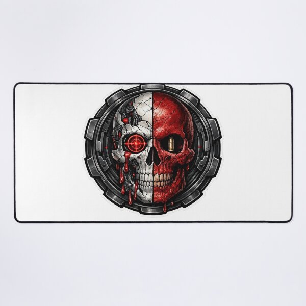 Item preview, Cyberpunk Split Skull Bloody Machine Dark Art designed and sold by Munib302.