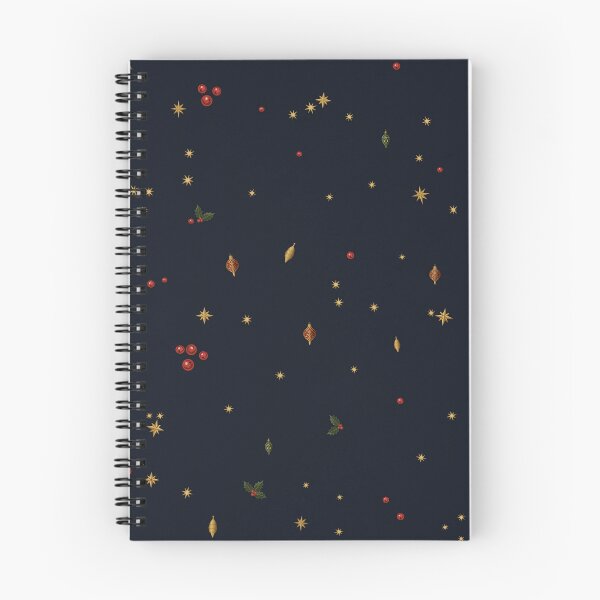 Item preview, Holly Berry and Golden Star Christmas Ditsy — Midnight Navy designed and sold by NATHA PALETTE.