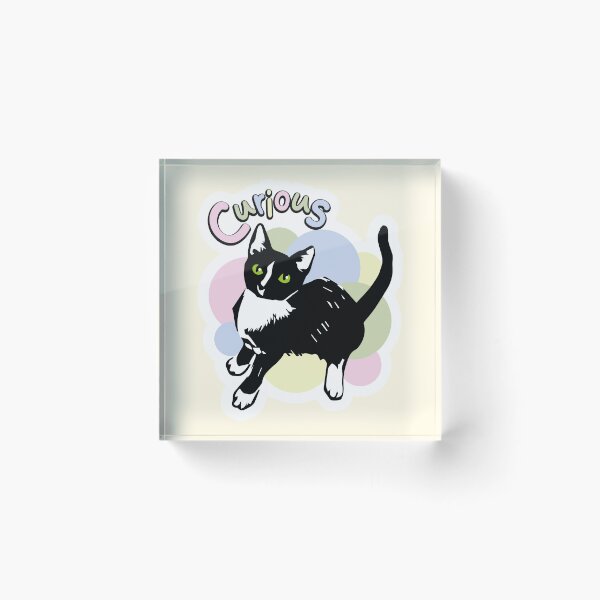 Item preview, Curious colorful cat doodle designed and sold by Konopikyu.