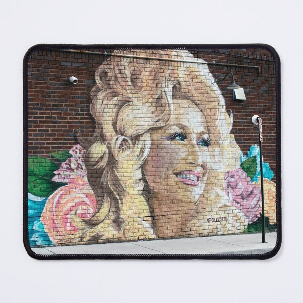 Item preview, Dolly Parton Streetside Floral Tribute Mural designed and sold by AnimaliaStar.