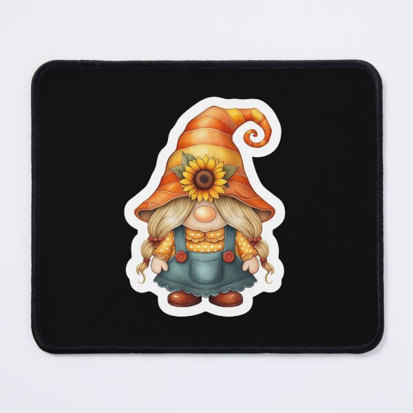 Item preview, Cute Autumn Sunflower Gnome Girl Sticker | Fall Harvest Gnome Art designed and sold by FestivityFinds.