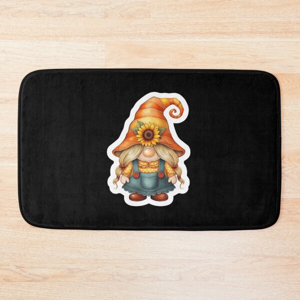 Item preview, Cute Autumn Sunflower Gnome Girl Sticker | Fall Harvest Gnome Art designed and sold by FestivityFinds.