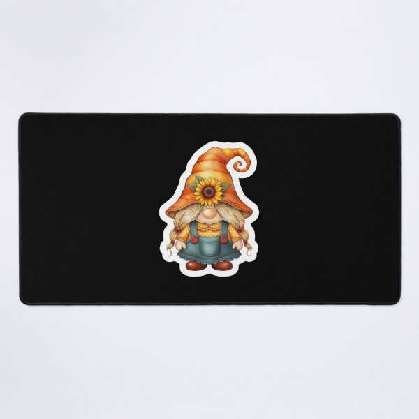 Item preview, Cute Autumn Sunflower Gnome Girl Sticker | Fall Harvest Gnome Art designed and sold by FestivityFinds.