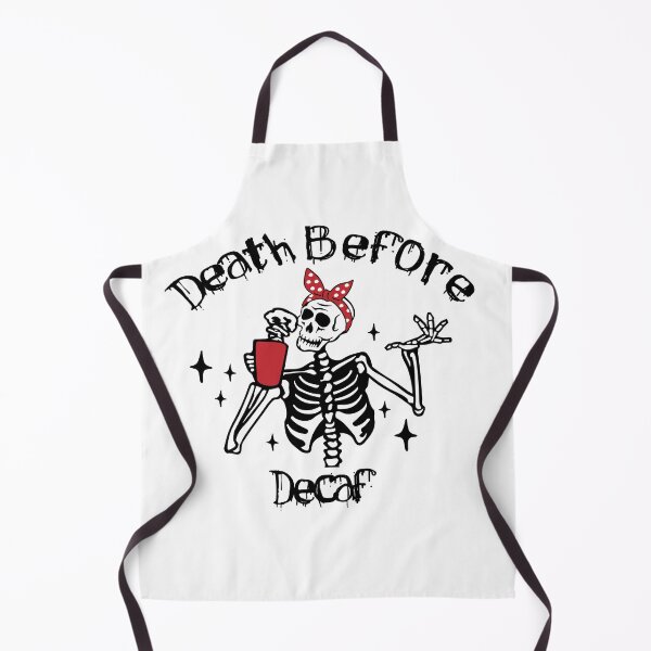 Item preview, Death Before Decaf Halloween Skeleton designed and sold by LibertyGraphix.