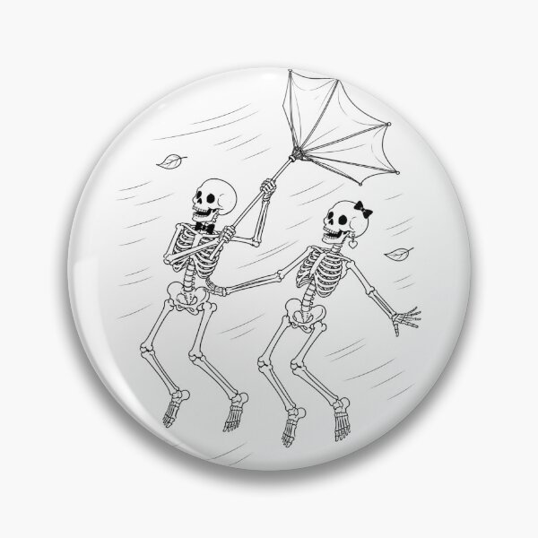 Item preview, Skeleton Couple Braving the Wind Together designed and sold by Qenlo.