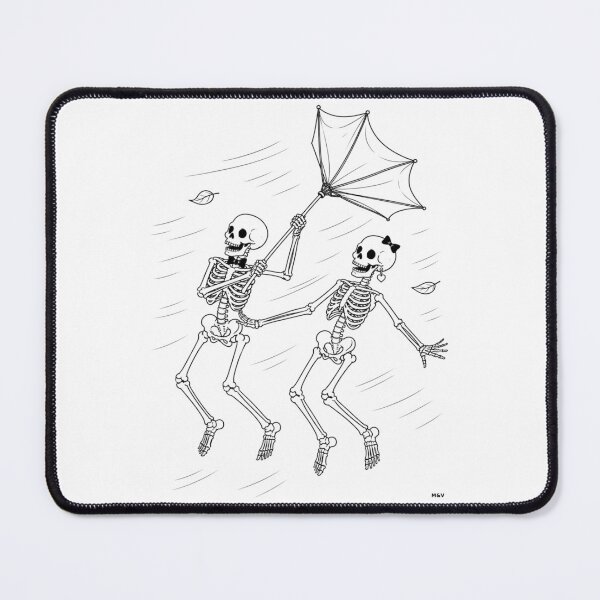 Item preview, Skeleton Couple Braving the Wind Together designed and sold by Qenlo.