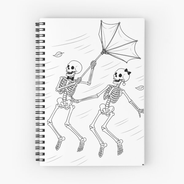 Item preview, Skeleton Couple Braving the Wind Together designed and sold by Qenlo.