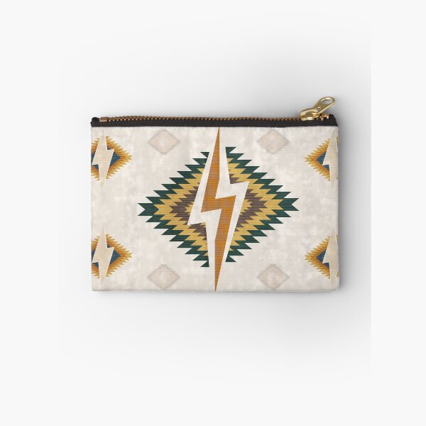 Item preview, Emerald and Copper Southwestern Lightning Geometric Area Rug designed and sold by Momoko-Hikaru.