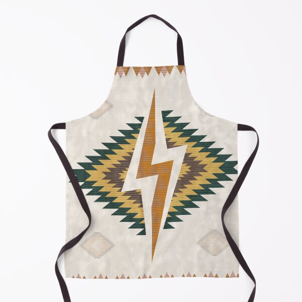 Item preview, Emerald and Copper Southwestern Lightning Geometric Area Rug designed and sold by Momoko-Hikaru.