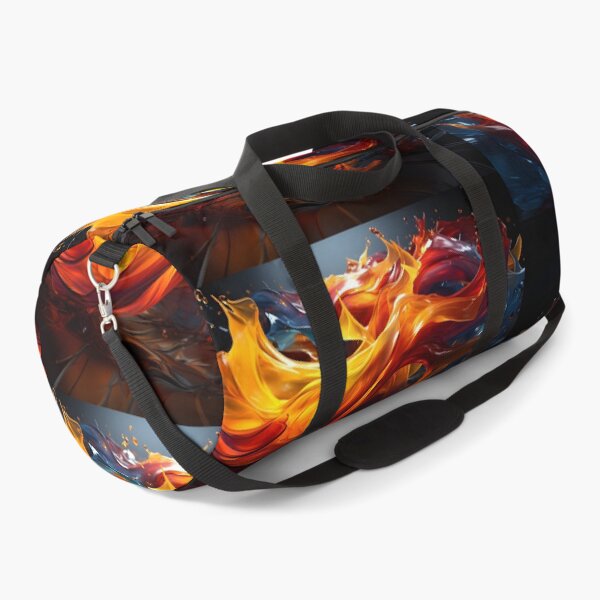 Item preview, Fiery Liquid Abstract Art in Red Orange and Deep Blue designed and sold by Amalia Gutyz.