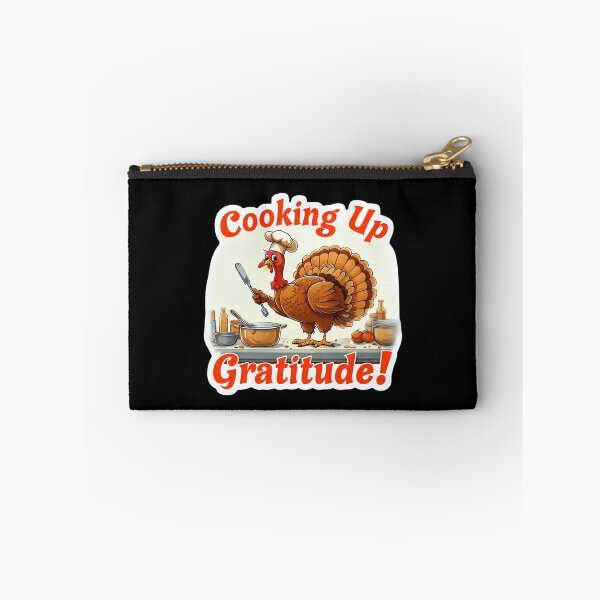 Item preview, Cooking Up Gratitude Thanksgiving Chef Turkey Sticker | Funny Fall Culinary designed and sold by FestivityFinds.