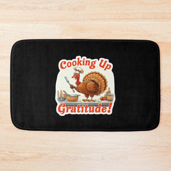 Item preview, Cooking Up Gratitude Thanksgiving Chef Turkey Sticker | Funny Fall Culinary designed and sold by FestivityFinds.
