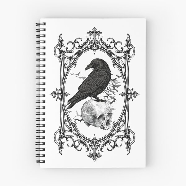 Item preview, Raven's Vigil - Gothic Skull & Ornate Frame designed and sold by NatMadCow Designs.