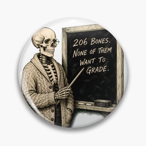 Item preview, Skeleton Professor Grading Humor For Tired Teachers designed and sold by chattsuede.