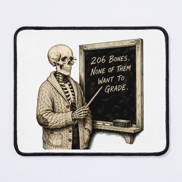 Item preview, Skeleton Professor Grading Humor For Tired Teachers designed and sold by chattsuede.