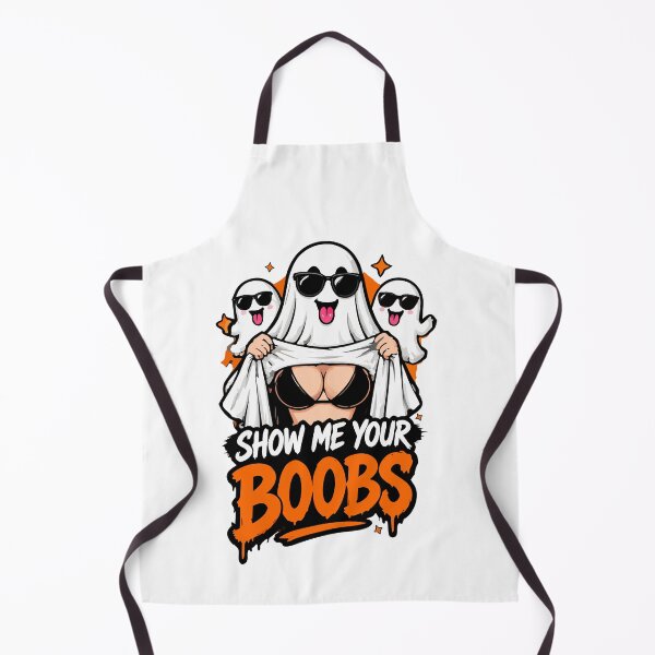 Item preview, Inappropriate Halloween, Show Me Your Boobs Funny Halloween Ghost Costume designed and sold by graphic-genie.