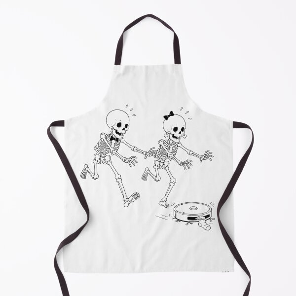 Item preview, Skeleton Couple Chasing the Robot Vacuum designed and sold by Qenlo.
