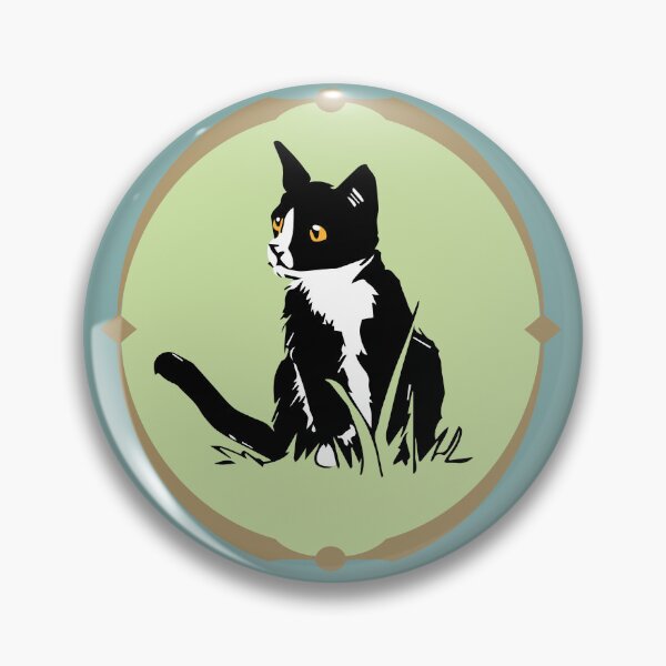 Item preview, Cute cat green medallion doodle designed and sold by Konopikyu.