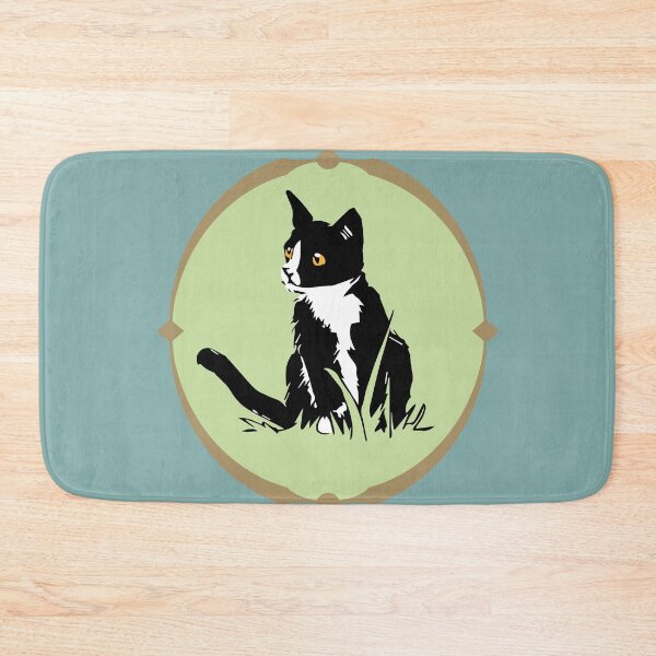 Item preview, Cute cat green medallion doodle designed and sold by Konopikyu.