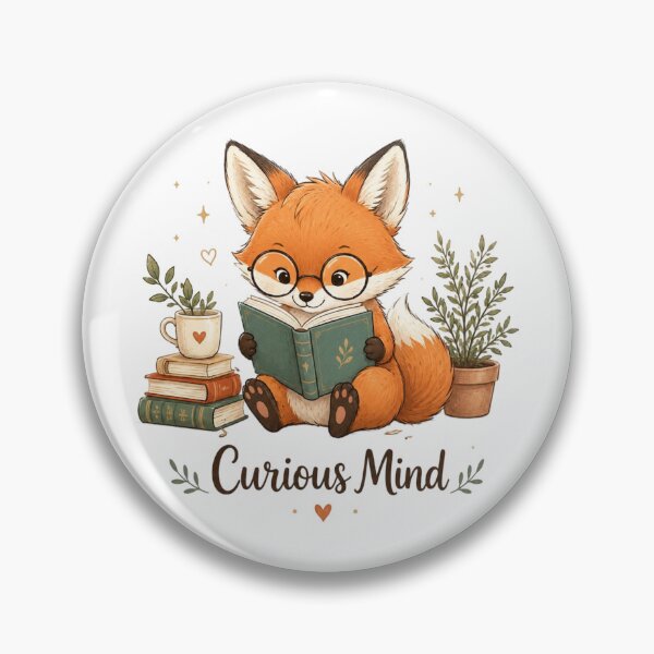 Item preview, Curious Mind Reading Fox – Cute Book Lover Fox Reading Illustration designed and sold by Sanika arts .