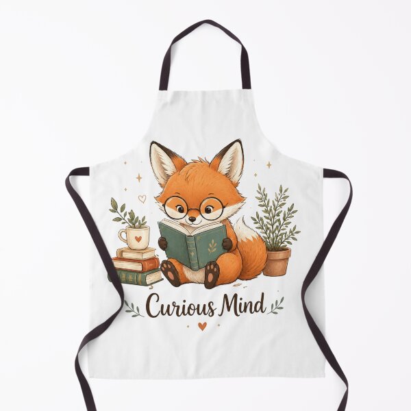 Item preview, Curious Mind Reading Fox – Cute Book Lover Fox Reading Illustration designed and sold by Sanika arts .